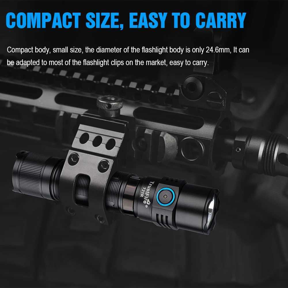 Trustfire T21R Tactical Led Flashlights 2600LM Type C USB Rechargeable 21700 Powerful Outdoor Lighting High Power Lanterns TorchW251106