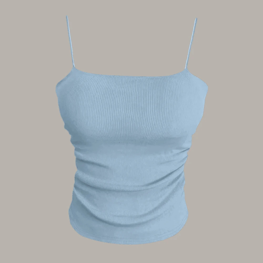 Mia Muse Womens Tank Four Seasons Suitable Ultra Thin Minimalist Solid Color Waist n Sleeveless Shoulders Daily 250407