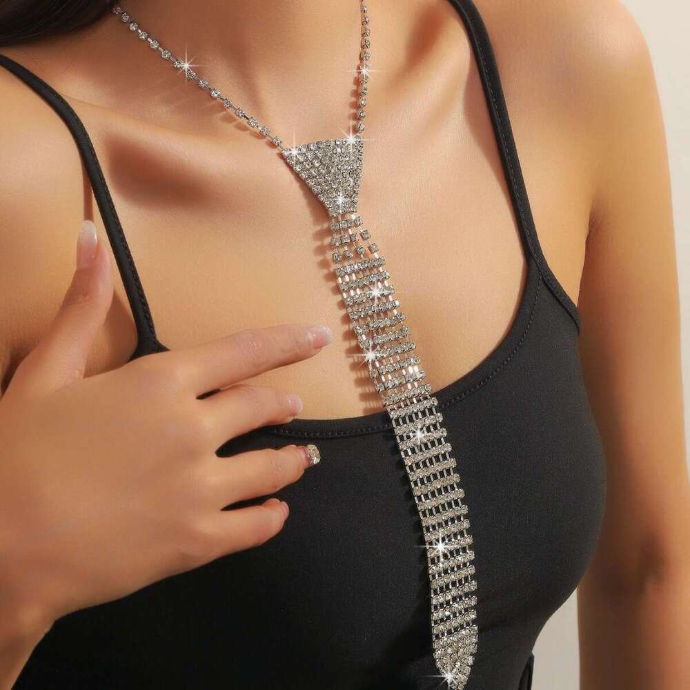 Necklace, long tie, rhie tassel necklace, exaggerated personality, claw chain, necklace accessory