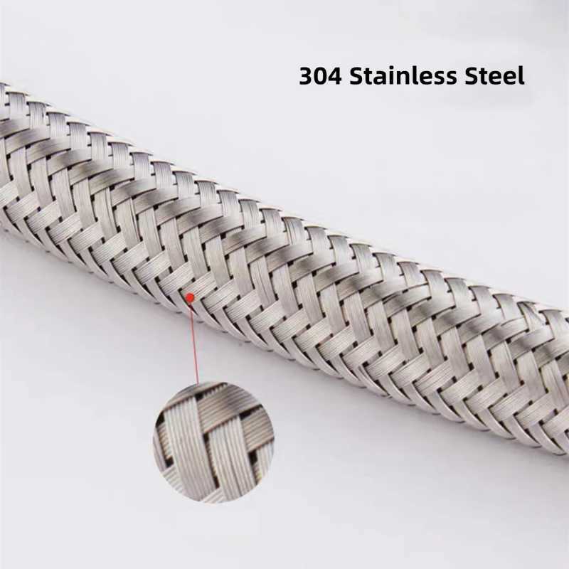 Bathro Hose Stainless Steel ible Plumbing Pipes Kitchen 2 Piece/Set Cold Hot Faucet Supply Pipe Hoses G 1/2 G 3/8 G 9/16 Y251107