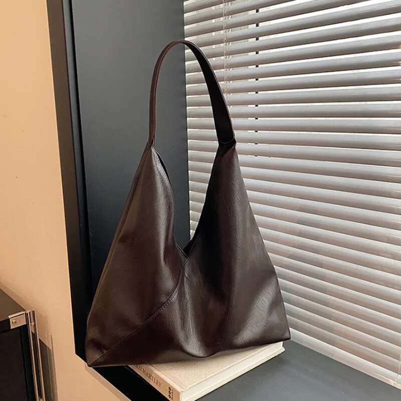 Leather Fashion Design Shoulder For Women 2025 Tend Female Simple Big Underarm Hobo Bag Handbags And Purses