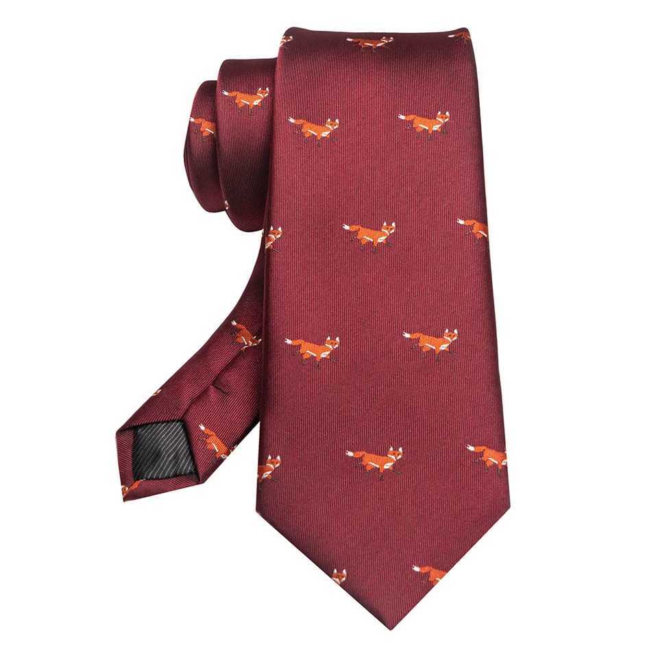 EASTEPIC 8 cm Red Blue Jacquard Ties for Men Mens Necktie Quality Accessory Business Gift Fox Dragon Flamingo Snail Duck X250407