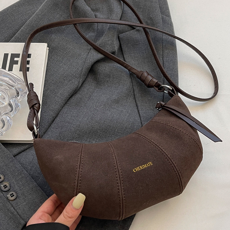 2025S Designer Women S Bag Autumn New Women S Versatile Light Luxury Simple Bull Horn Bag Fashion Single Shoulder Crossbody Bag