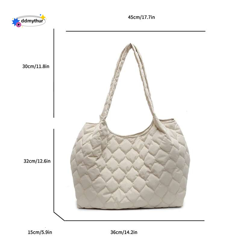 Fashion Casual Multi-pocket Women's Shoulder Bags Large Capacity Commuter Ladies Book Tote Waterproof Nylon Female Handbags ddmythur
