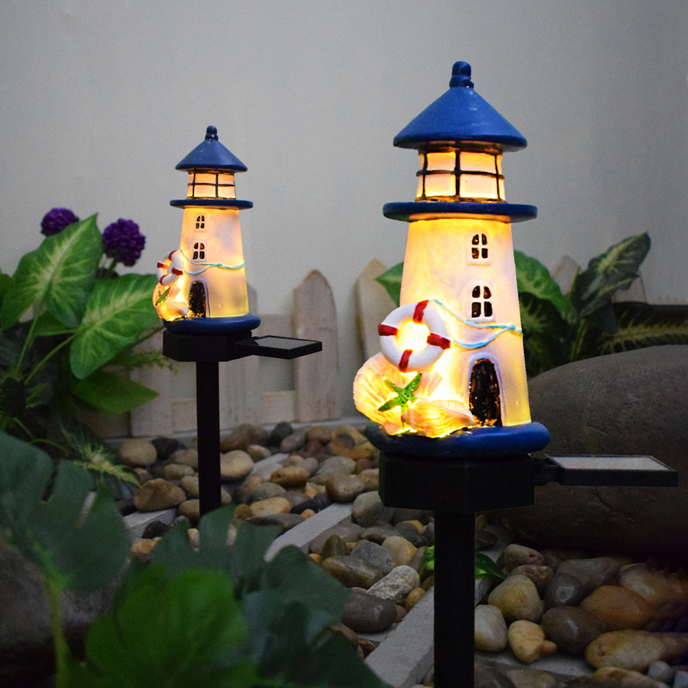 Villa Landscape Decor Stylish Solar Resin Light Fixture Ideal for Exterior Ambiance Creation #10-50