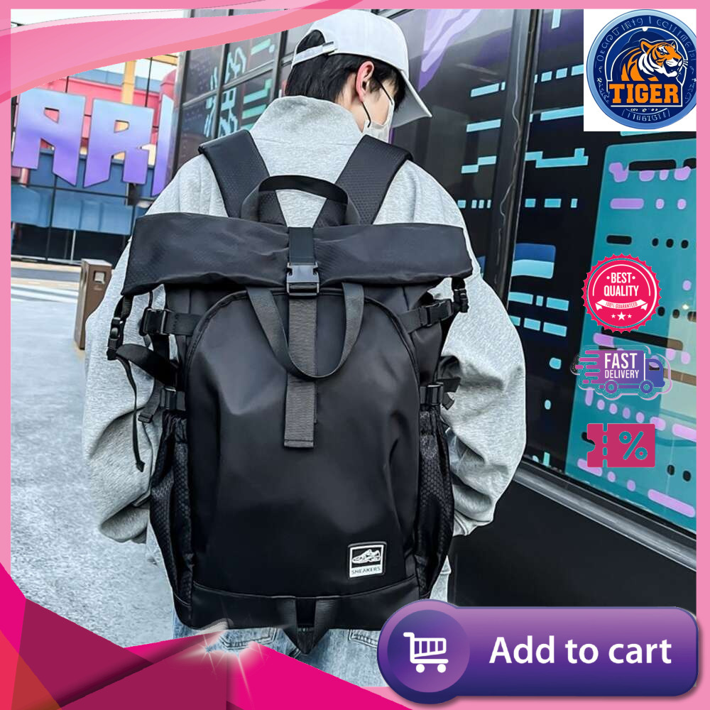Ddmytiger Ddmytiger Trendy Roll Up For Leisure Travel Fitness Sports Shoes Luggage Backpack Men S Fashion H