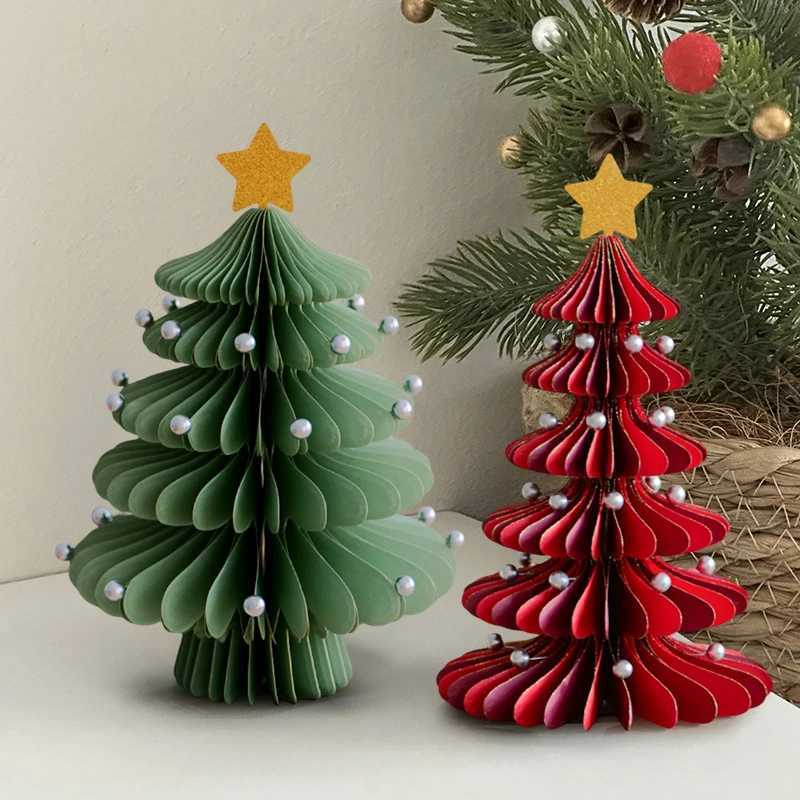 3D Honeycomb Christmas Tree Desktop Decor Merry Christmas Decoration Xmas Tree Ornament New Year 2026 Navidad Supplies W251107