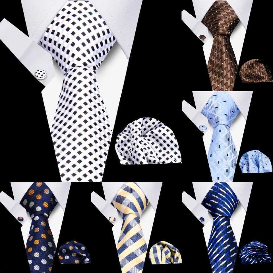 Elegant Ties For Men Gift Fashion Men Tie Set Striped Luxury Necktie Handchief Cufflinks 3 Pcs Business Wedding Suit Accessories X250407