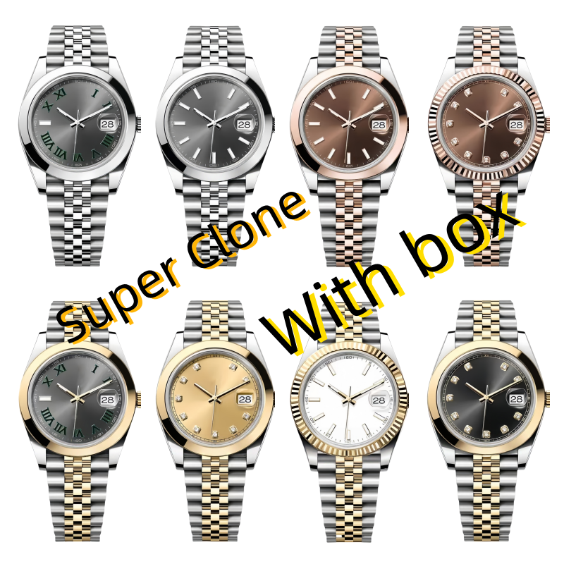 Super Clone Watch Designer watch Men's Watch 41mm Ladies' watch 36mm Couple watches Automatic watch Waterproof watch Luxury men's watch top watch watch box