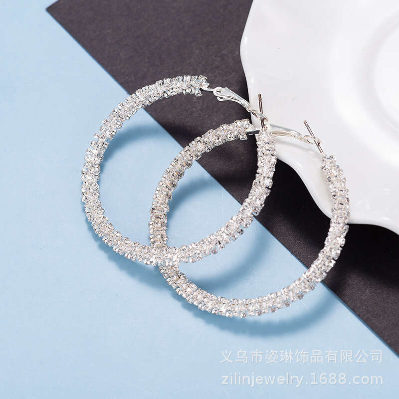 60MM Claw Chain NEW Water Dia Hot Style Large Loop Earclip Earrings Fashion OL