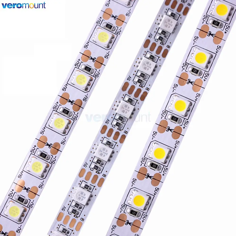 5m DC12V 24V SMD 5050 LED Strip Light TV Backlight IP20 IP65 Waterproof Cool Warm White 4000K RGB Tape Ribbon for Decoration D2.0