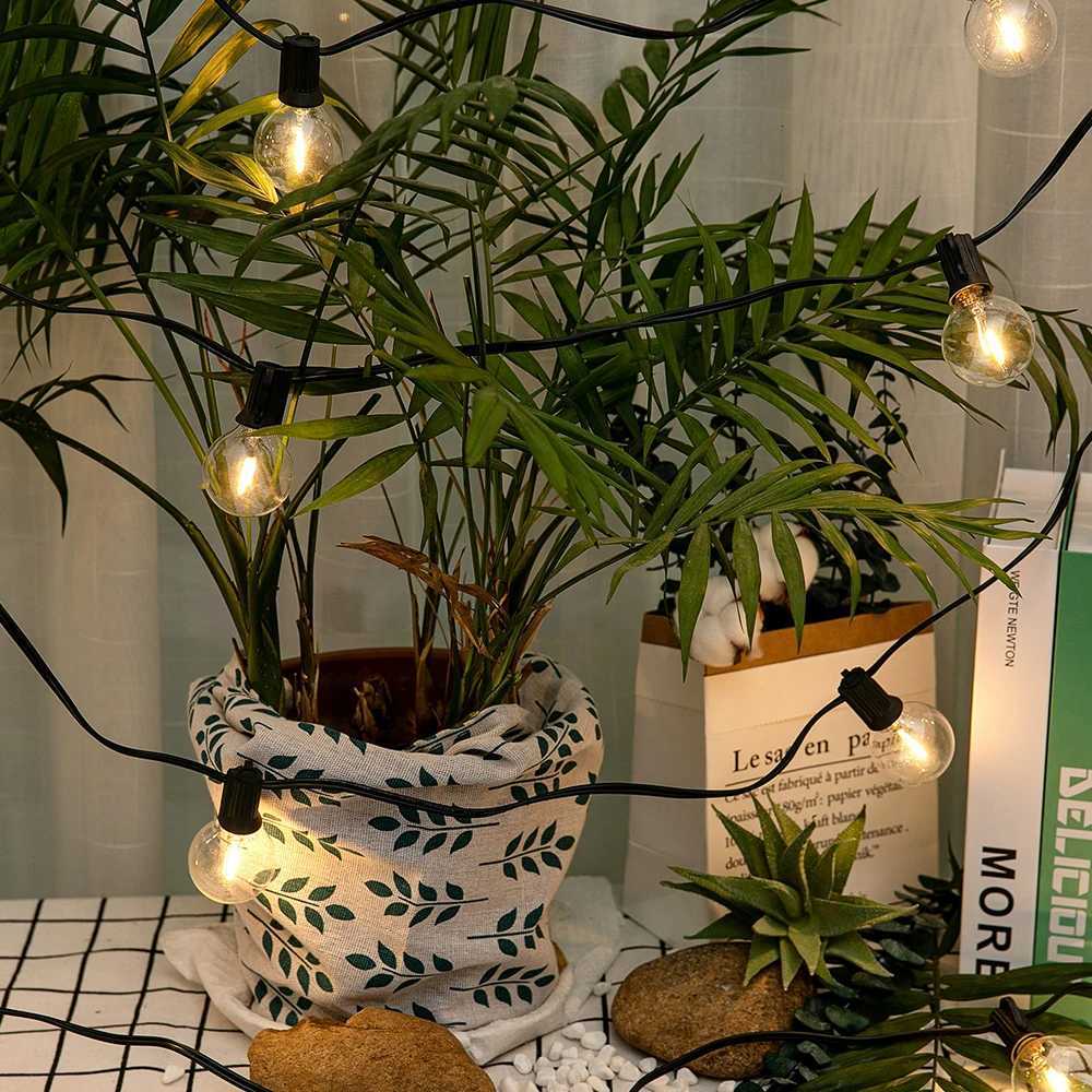 G40 Outdoor LED String Light EU Plug Shatterproof IP65 Waterproof Garden String Light for Christmas Party Patio Decor Atmosphere W251107