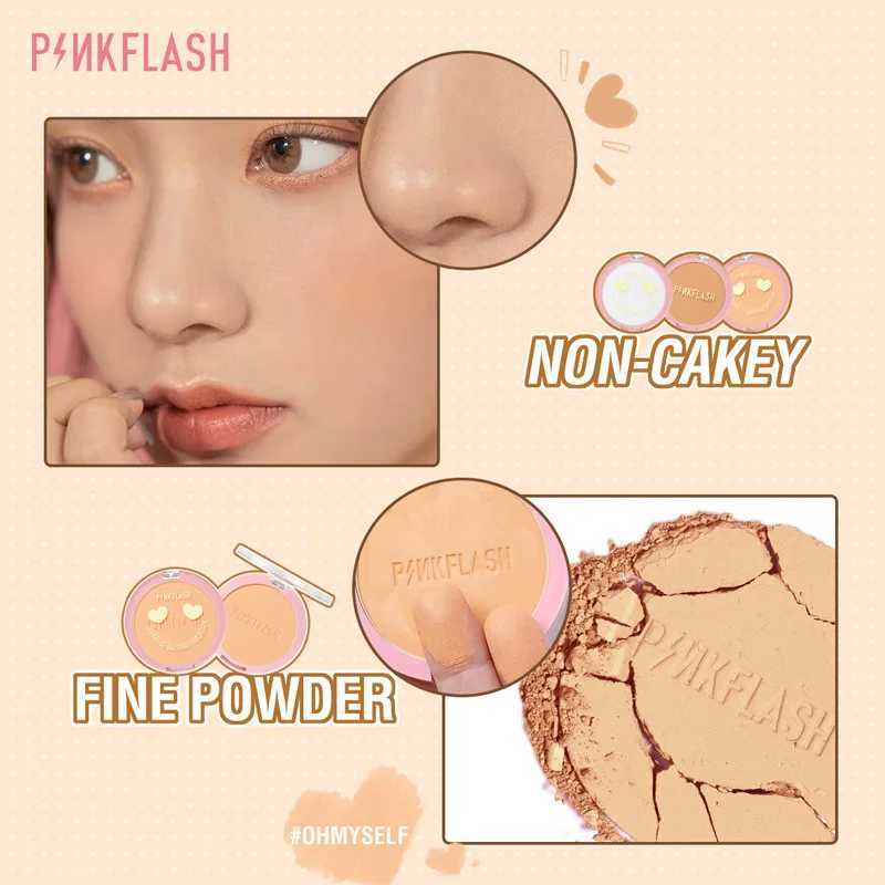 PINKFLASH Matte Pressing Powder Palette Durable Oil Control Moisturizing Full Coverage Facial Makeup Set Powder CosmeticsXJ250407