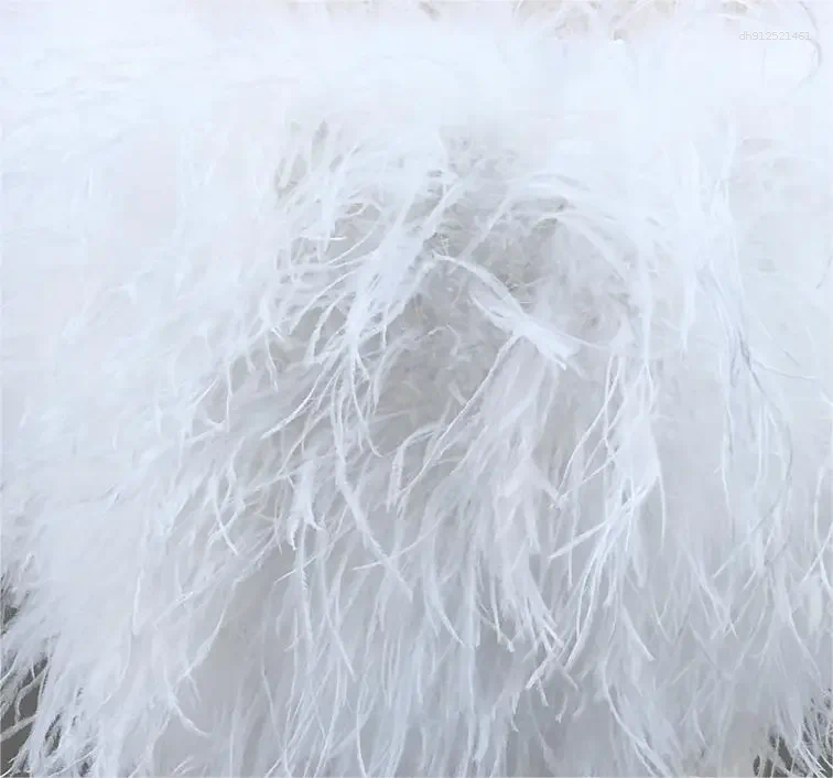 Skirts Natural Ostrich Feather Mini Skirt Elastic Waist For Women Multicolour Furry Costume Party Sexy Clothing Club Luxury