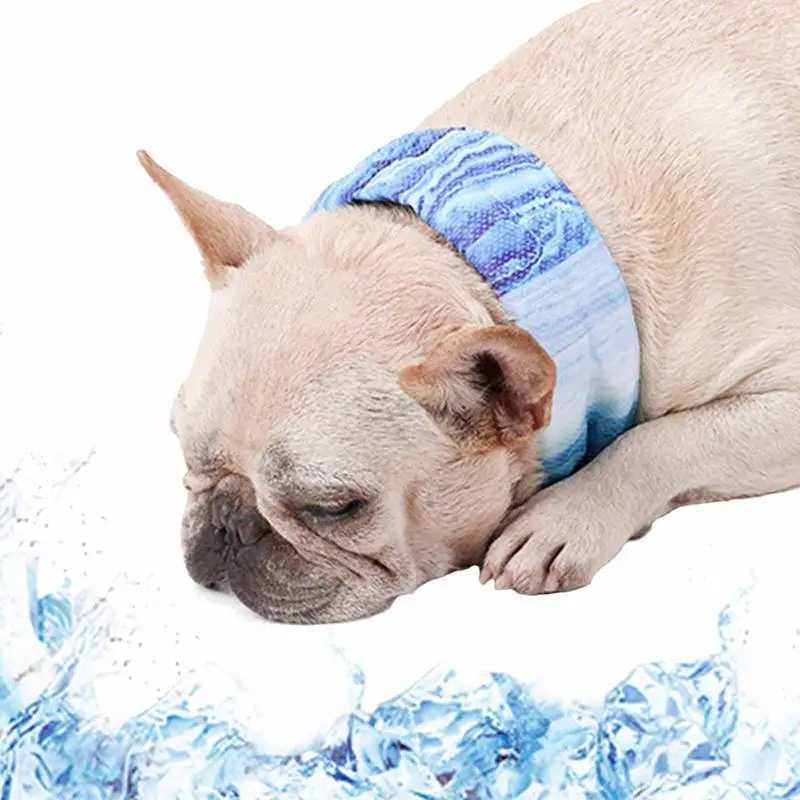 High Quality Cool bandage for dogs instant cooling pet bandage breathable summer ice scarf collar for small medium and large dogs T250407