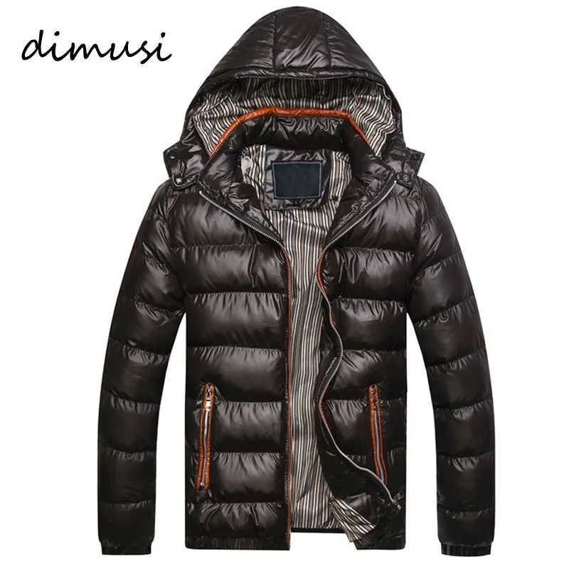 DIMUSI New Men Winter Jacket Fashion Hooded Thermal Down Cotton Parkas Male Casual Hoodies Brand Clothing Warm Coat 5XLPA064T251107