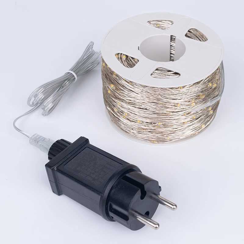 10/30/50/100/120M Silver Wire Fairy Lights Waterproof Outdoor String Lamp Decorative Garland for Party Christmas Wedding Bedroom W251107