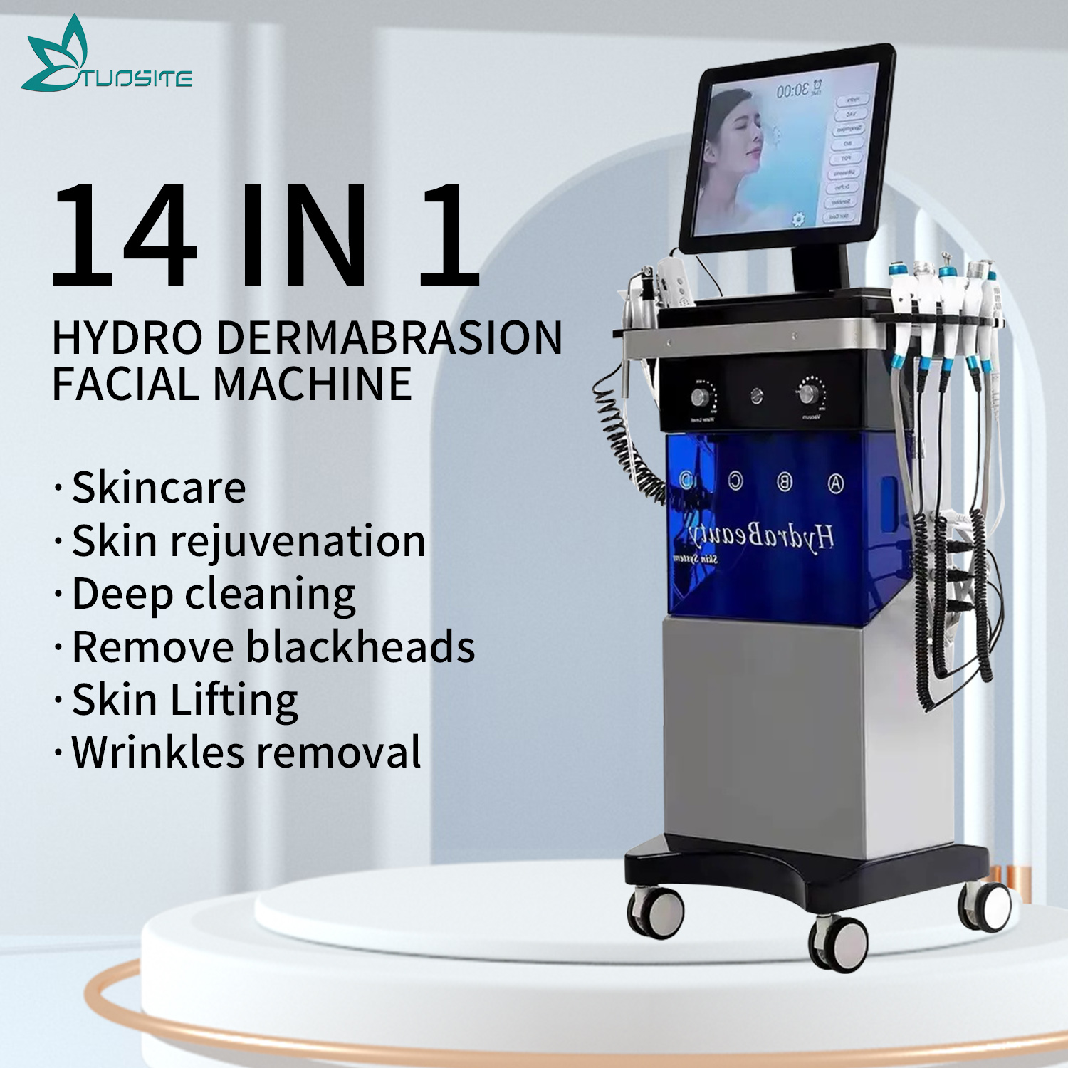 14 in 1 Cleaning Hydro Microdermabrasion Oxygen Jet Aqua Peeling Facials Skin Care Hydra Dermabrasion Facial Machine