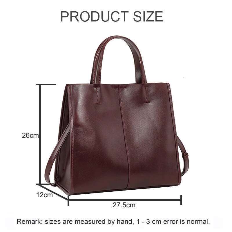 2025 Autumn New Women Genuine Leather Bucket Bag Female Large Capacity Shoulder Messenger Ladies Solid Color Retro Tote Handbag