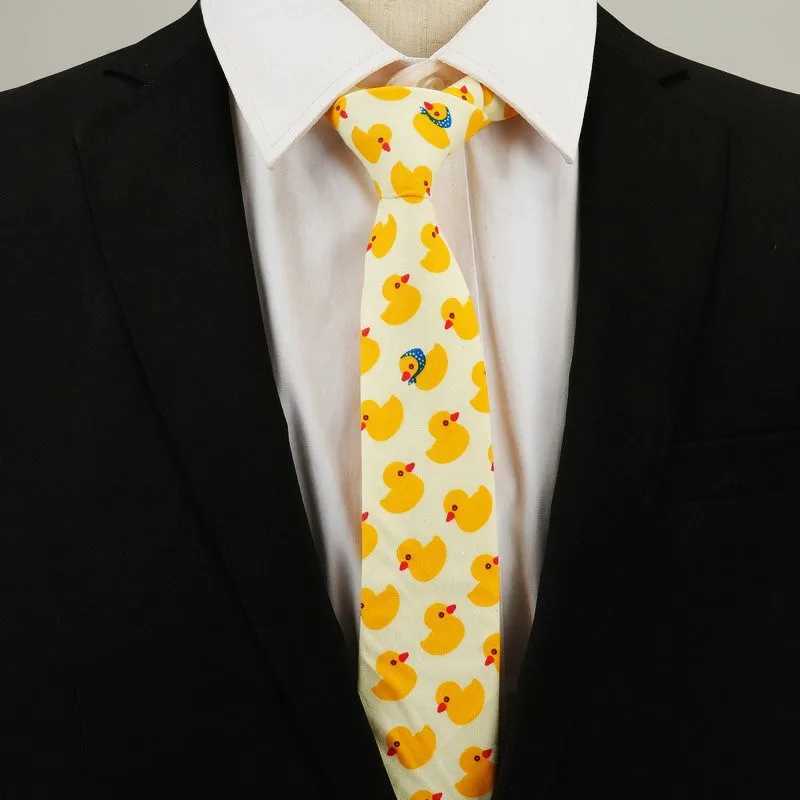 Floral Print Tie For Men Wen Skinny Neck Tie For Wedding Casual Mens Neckties Classic Fish Duck Suits Slim Neck Ties Cravat X250407