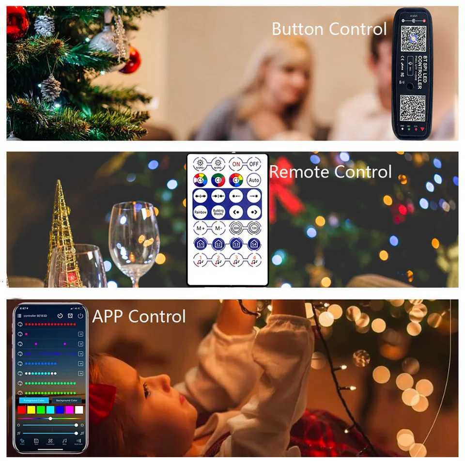 WS2812 3mm 240LED Bluetooth Smart RGB COB Strip Controller APP Control 720LEDs/m Sound-Activated Music Modes Running 5V COB 240D W251107