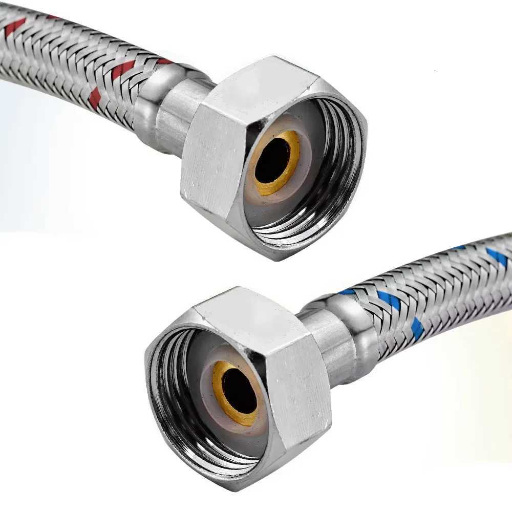 G1/2 G3/8 G9/16 50cm 1 pair Stainless Steel ible Plumbing Pipes Cold Hot mixer Faucet Water supply pipe Hoses bathro part Y251107