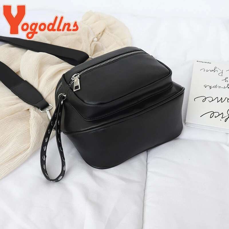 Ydlns Fashion For Women PU Leather Bucket Casual Small Round Shoulder Bags Brand Designer Lady Crossbody Bag