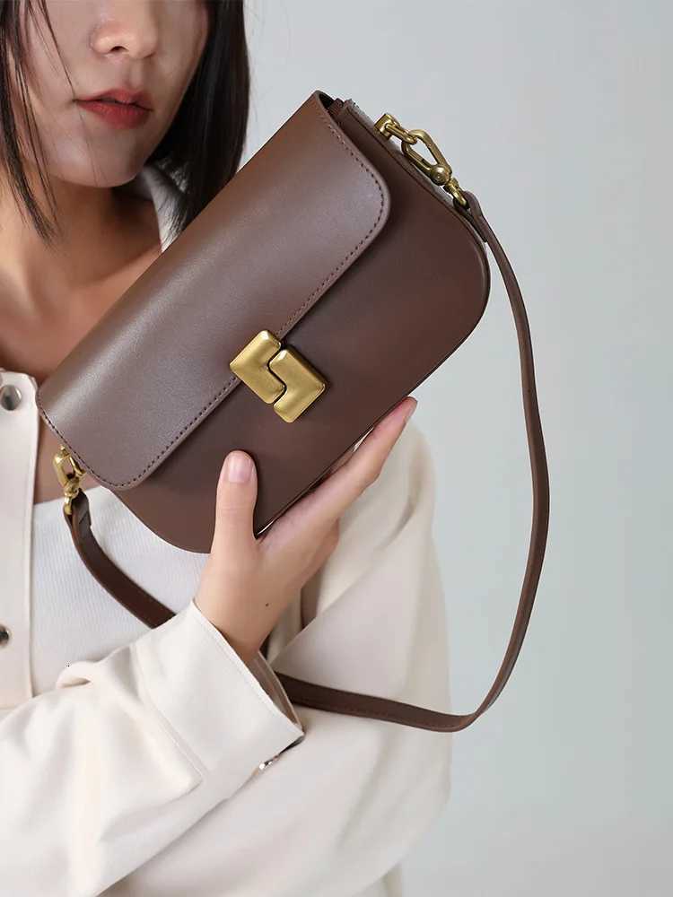 Genuine leather woman bag small square shoulder bag Handbags ladies crossbody bags luxury designer minimalism bag tofu bagW251107