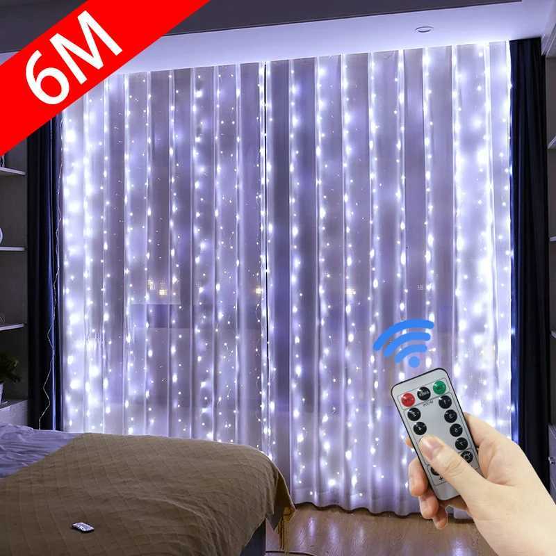 600/300 LED Window Curtain String Light Wedding Party Home Garden Bedroom Outdoor Indoor Wall Decorations W251107