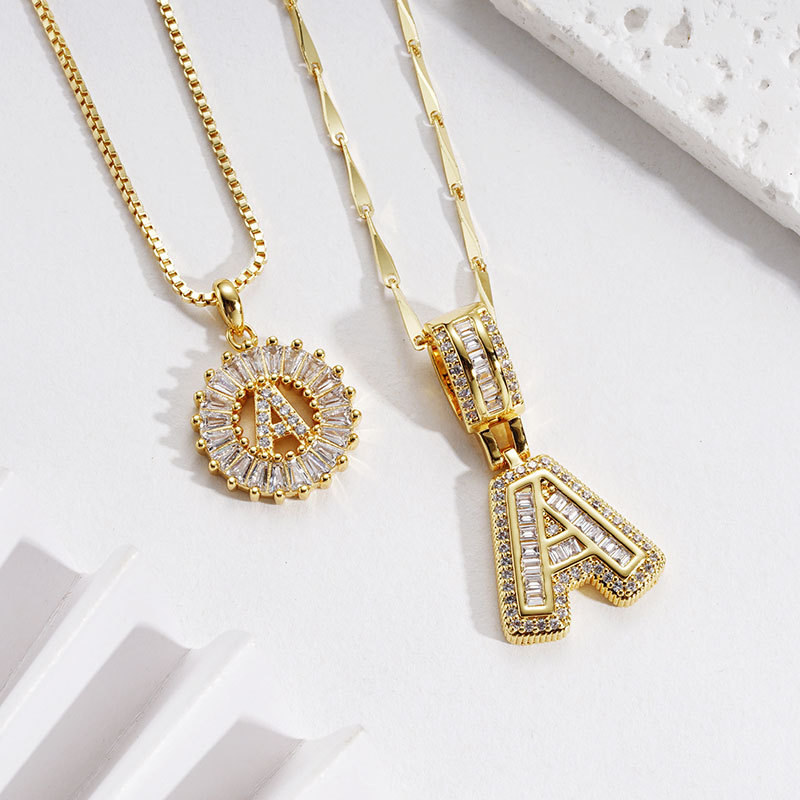 Y2K designer necklace for jewelry woman necklace designer for women Full-drill rock candy 26-letter pendant necklace designer jewlery for men moissani