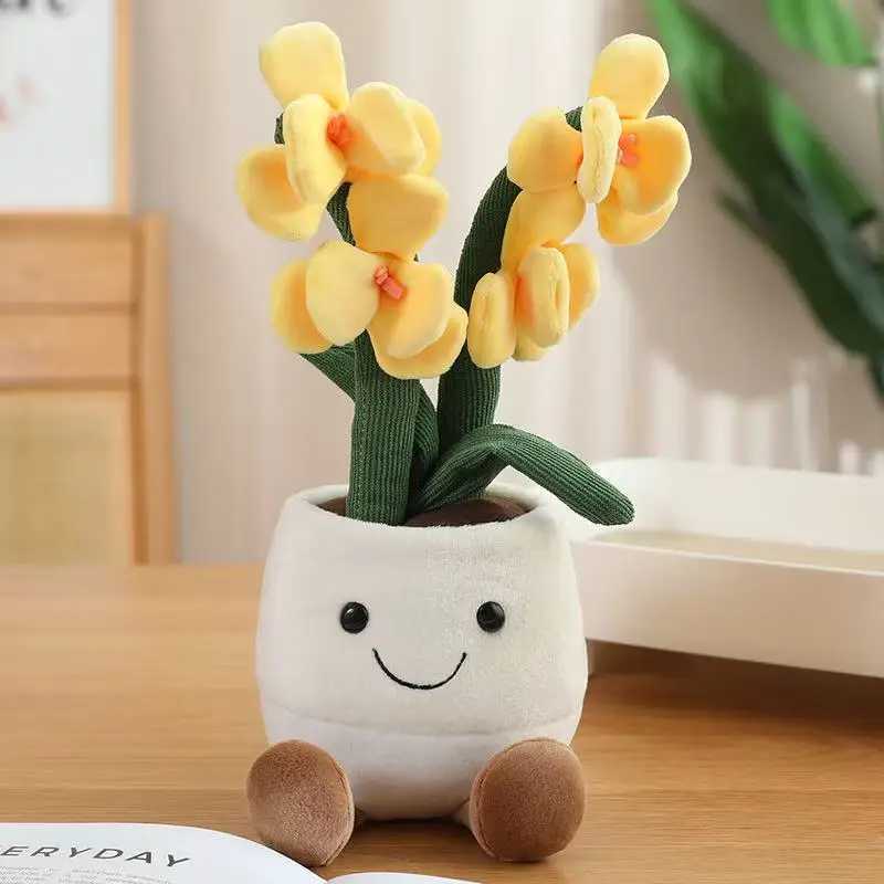 35cm flowerpot figurine simulation filled plush toy figurine cartoon anime cute pillow fun home decoration office ornament C251107