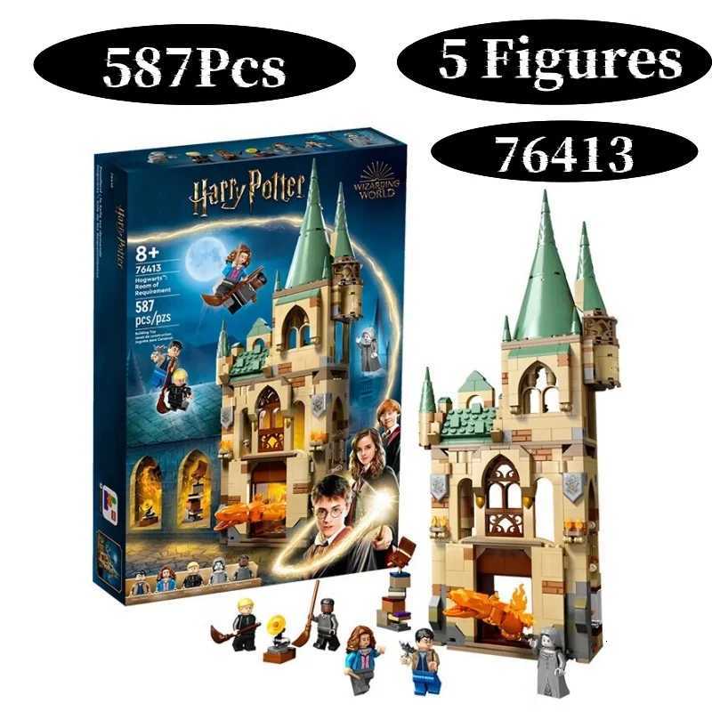 587Pcs Room of Requirement Magic House Model Moc Bricks 76413 Building Blocks Movie Sets Kids Toys Birthday Gifts for Boys 6114 Y251107