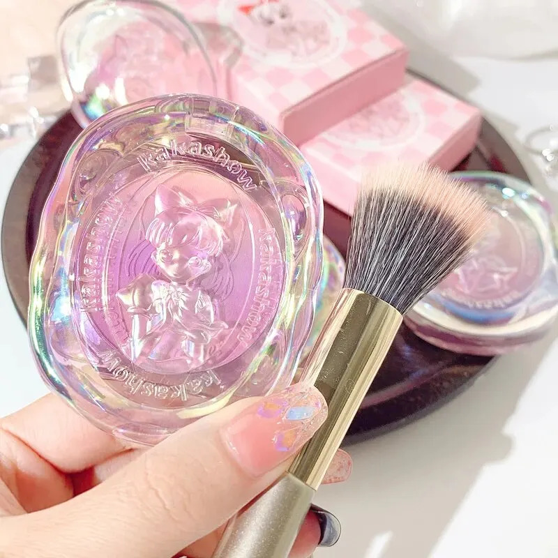 KAKASHOW girl heart shape gradual change powder blusher matte red cheeks purple white natural nude makeup decorative plate 250325