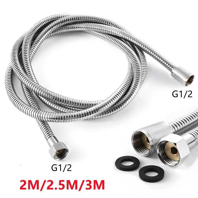 2/25/ Stainless Steel ible Shower Hose Bathro Shower Water Hose Chre Black Bed Nickel Pipe Bathro Accessories Y251107