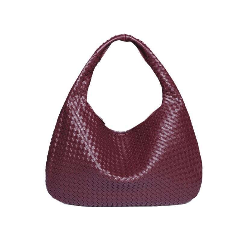 Hand woven fashionable armpit women's sile shoulder European and American style large capacity dumpg retro crescent bags, 2025 new casual fashion