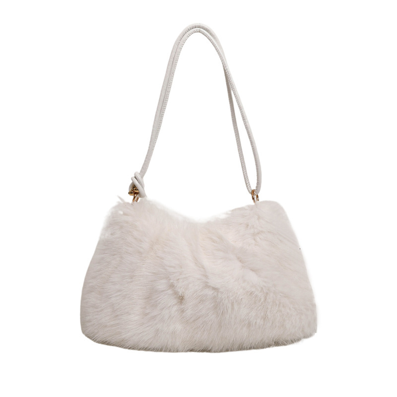 2025S Designer Women S Bag Handheld Plush Autumn Winter New Internet Celebrity Small Fresh Texture Hairy Versatile Tote Women S Bag