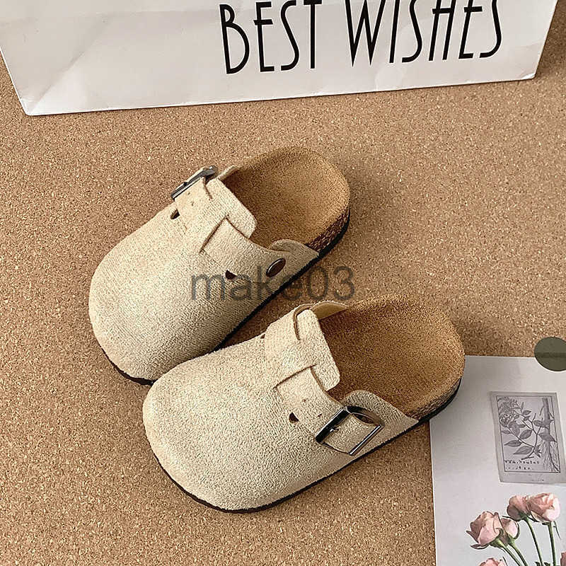 Childrens New Anti slip Soft soled Girls Single Boys Baby Bean Boken Shoes Cool Slippers Summer J250403