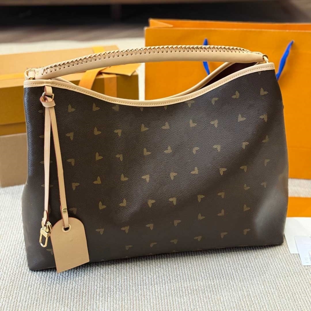 25SS Womens Luxurys Designer Commute Underarm Bag Womens Tote Bag Retro Handbag Cowhide Leather Fashion Shoulder Bag Large Capacity Shopping Bag 40cm