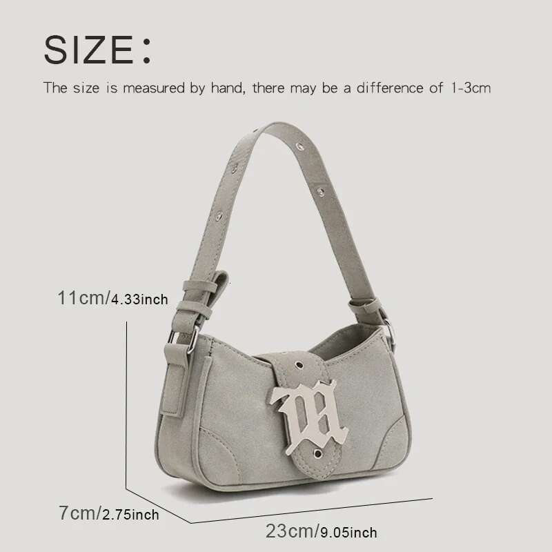 Casual Bags For Women Designer Brand Handbags And Purses 2024 New In PU Nubuck Sheet Metal Decoration Crossbody Bag Small
