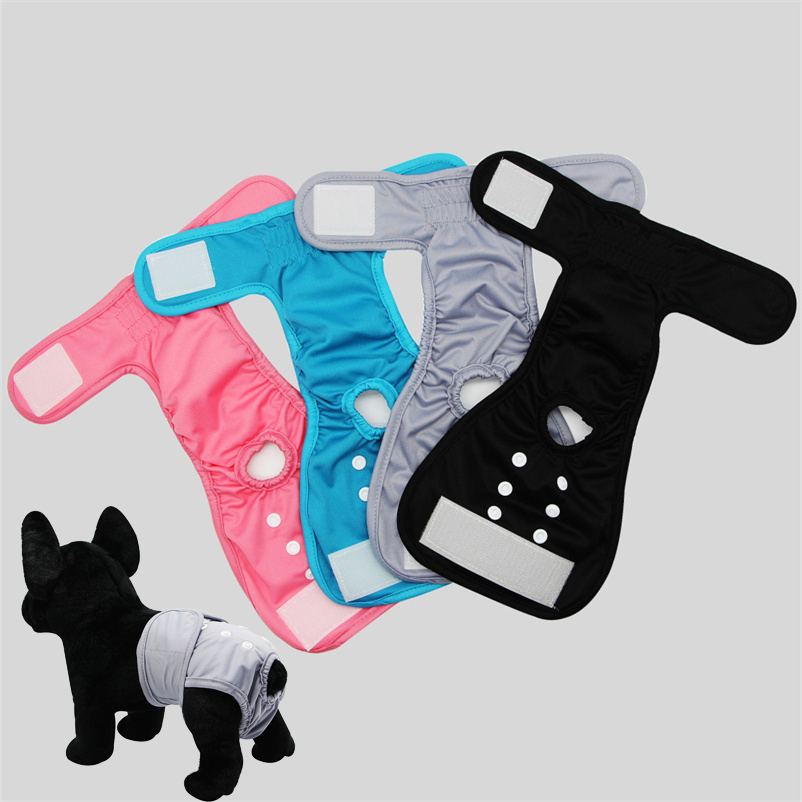 Female Dog Cloth Diaper Solid Color Doggy Panties - Breathable & Comfortable Pet Underwear for Small to Medium Canines