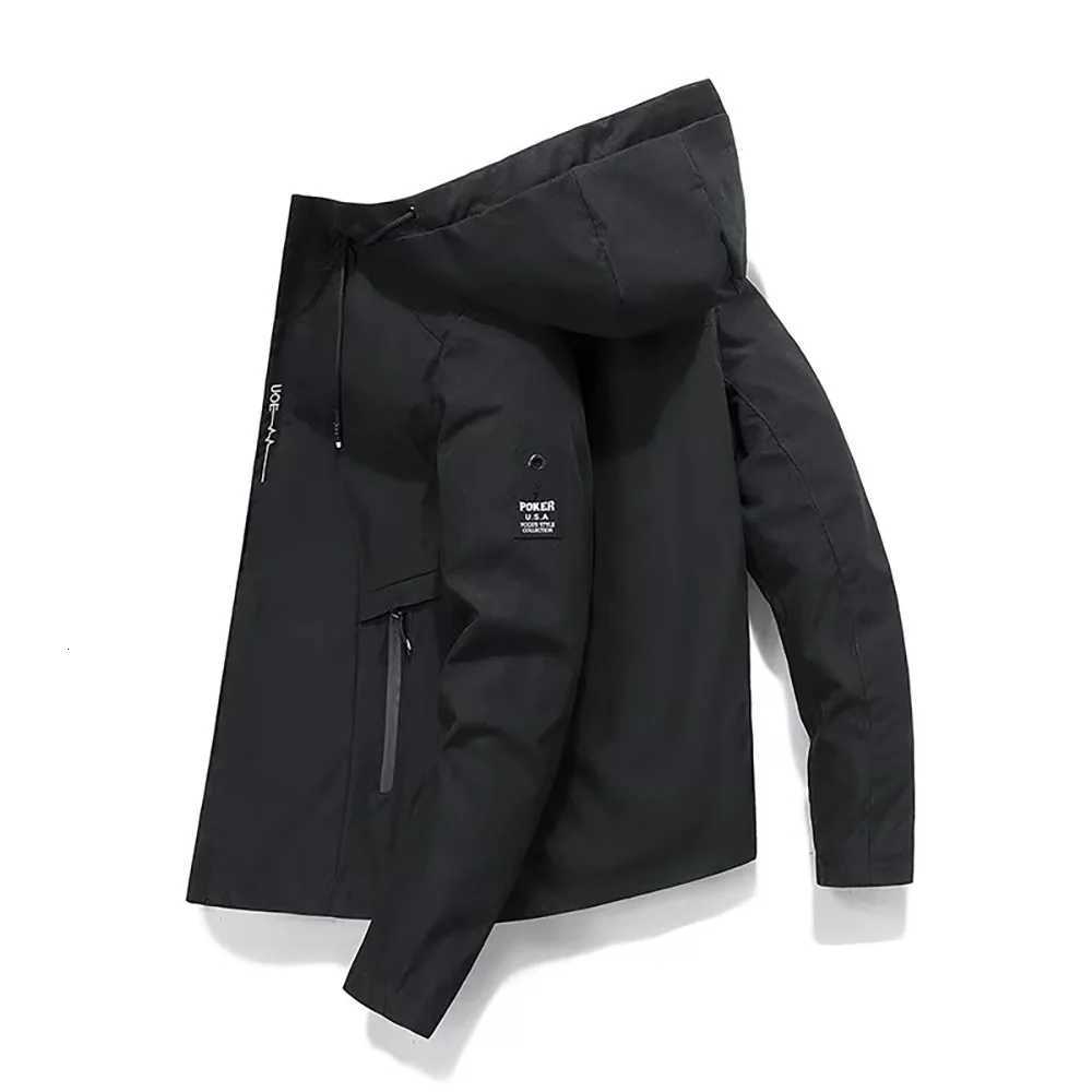 2025 New Men Fashion Zipper Hooded Jacket Spring and Autumn High Quality Windproof and Waterproof Outdoor Comfortable CoatT251107