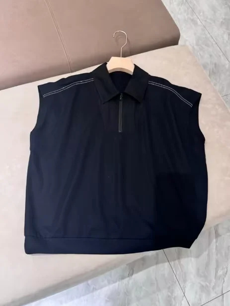 High quality womens short sleeved loose polo neck Tshirt 250407