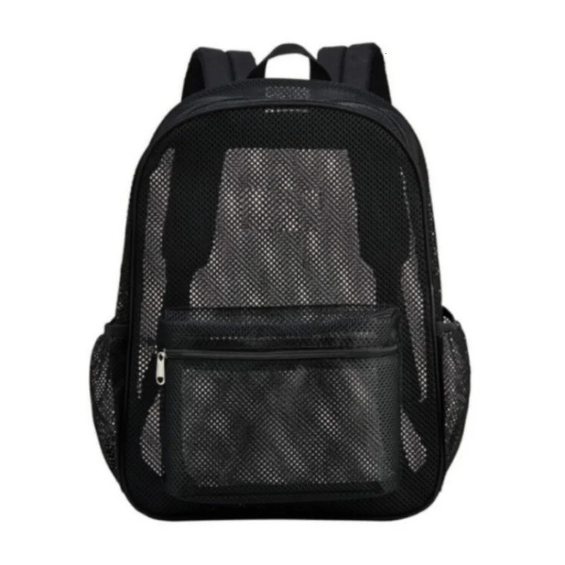 Womens mesh breathable backpack portable hollow leisure outdoor travel storage bag 250402