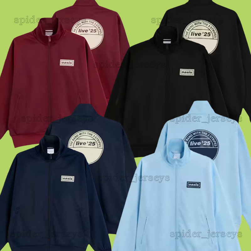 2025 Oasiss Tour Jacquard Soccer Jerseys Oasis Live Fontaines Dc Bohs Long sleeves Zipper Coat Men Uniforms jacket