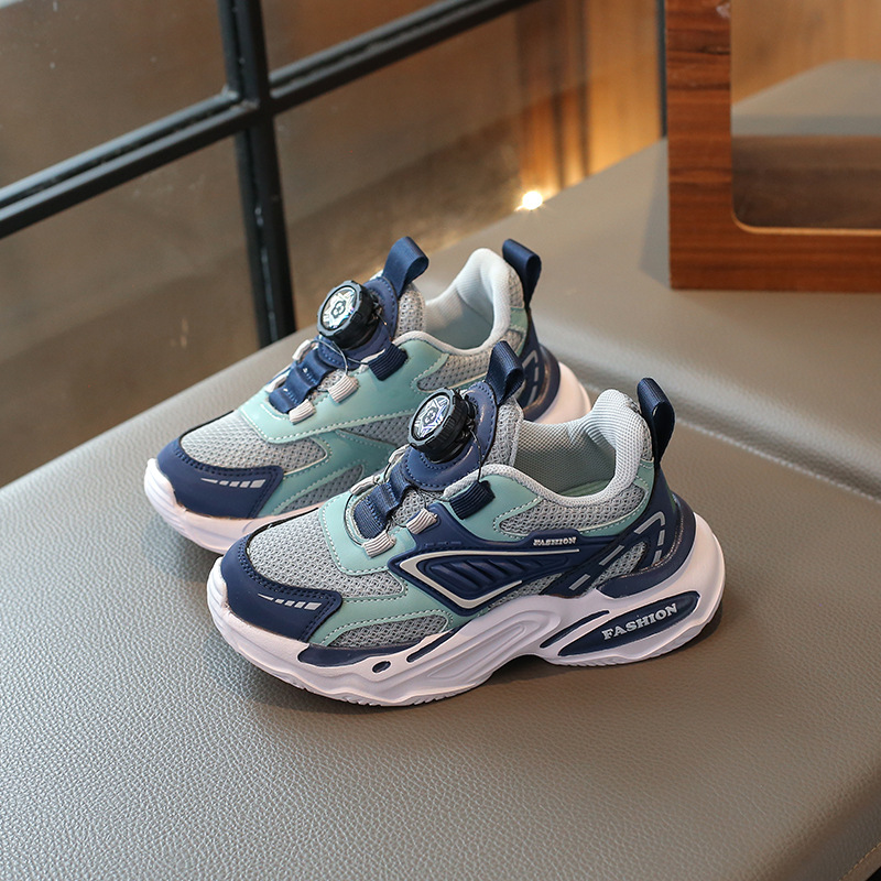 Youth Kids Basketball Shoes for Toddler Running Walking Light Weight Boy Girl Sport Sneakers With Swivel Buckle Design Trainers Big Size 26 - 37 K0132