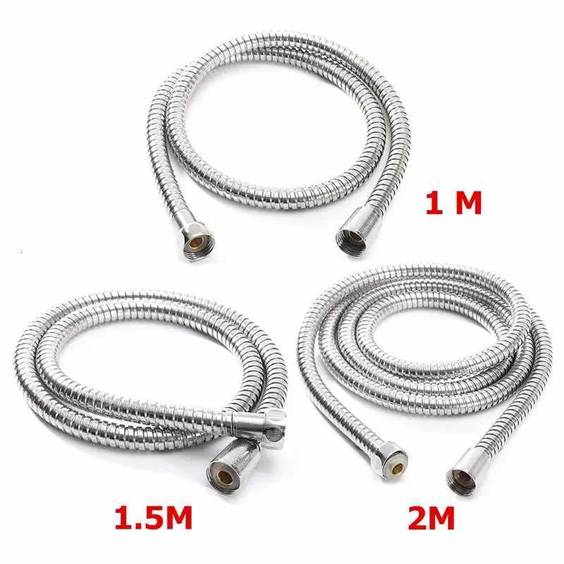 Stainless Steel ible Shower Hose Tube 1M/15M/ 2M Shower Water Hose Extension Bathro Water Shower Pipe Tool Y251107