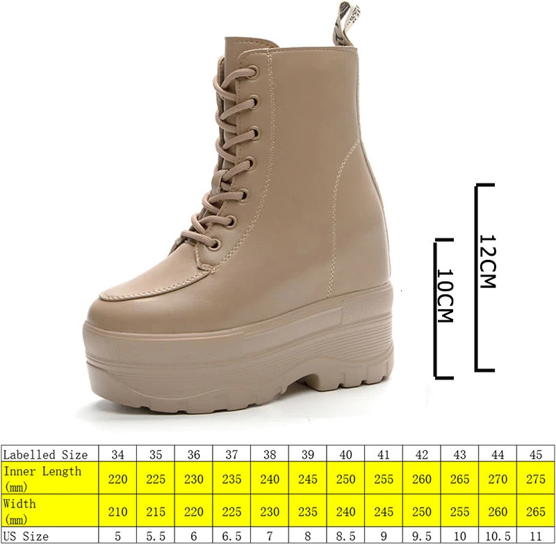 Fujin 10cm 12cm Women Casual PU Leather Woman Platform Wedge Ankle Boots Spring Autumn Shoes Chunky Sneakers Winter Plush Shoes 250402