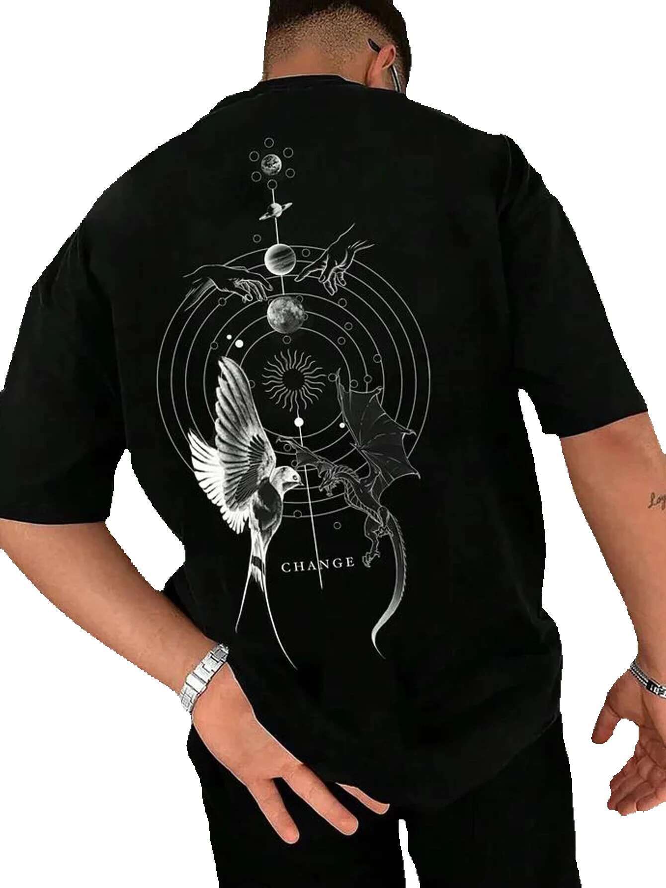 Men's and women's short sleeved round neck T-shirts, streetwear, Gothic style, 3D printed totems, graphics, Y2K, Haruku