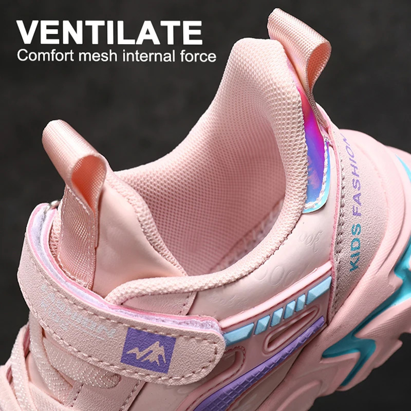 Childrens sports shoes running school leisure sports breathable and non slip sports shoes childrens outdoor walking tennis all seasons 250403