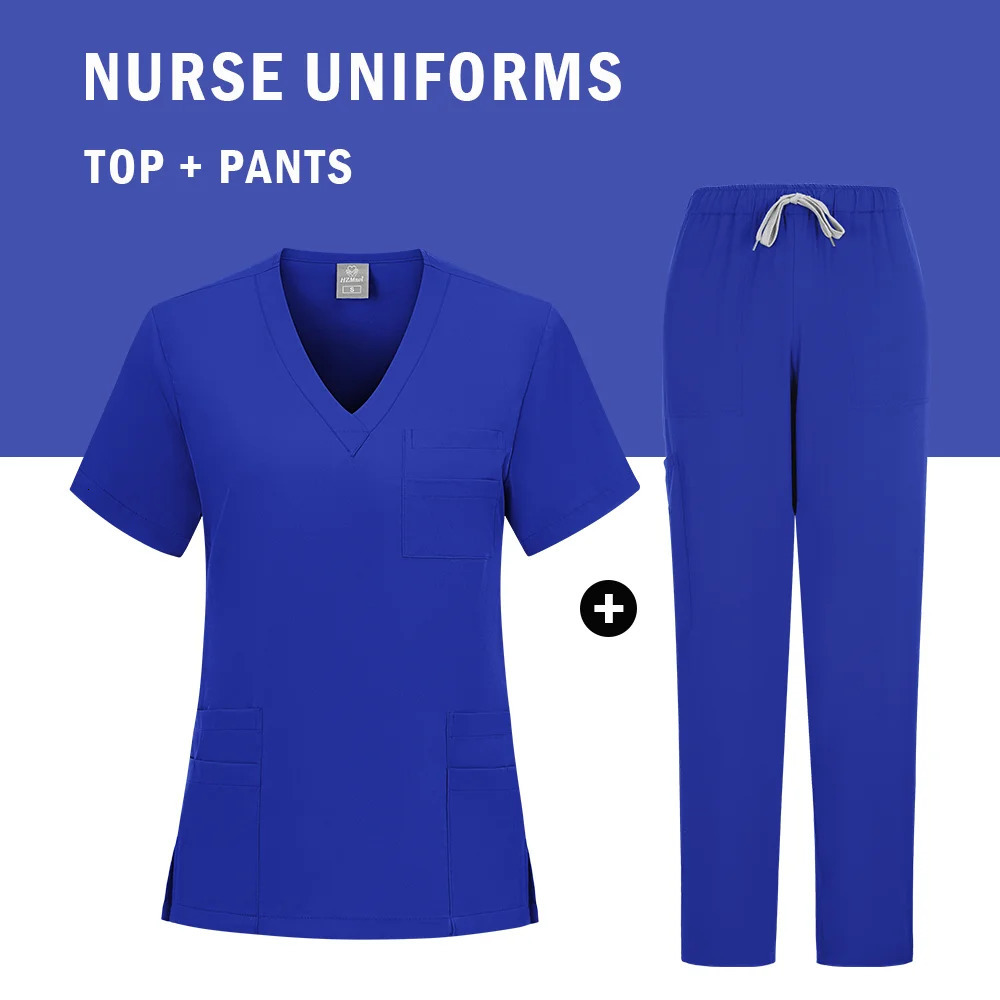 White Uniforms Woman Outfit Womens Pants Scrub Set for Doctor Nurse Dentist Wholesale 250402